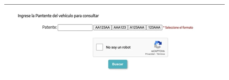 Paso 2 para consultar o cambiar el turno de la VTV en Trenque Lauquen